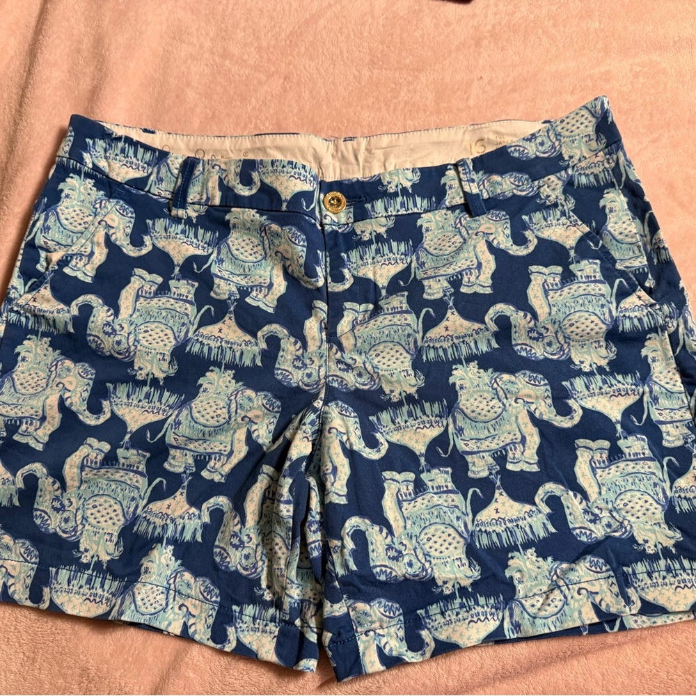 Lilly Pulitzer Blue and White Patterned Shorts